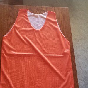 Adult Reversible Orange and White Scrimmage / Practice Pinnies (5) - Adult Large
